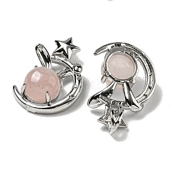 Natural Rose Quartz Pendants&nbsp;G-M434-01P-25