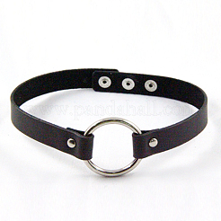 Punk Rock Style PU Leather Necklaces&nbsp;NJEW-O053-01A
