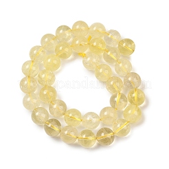 Natural Lemon Quartz(Heated)  Beads Strands&nbsp;G-P596-10mm-01
