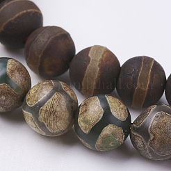 Tibetan Style dZi Beads&nbsp;G-G039-10mm-M