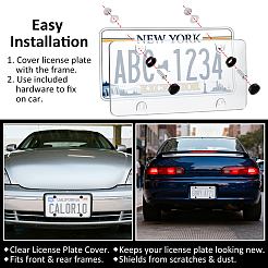 PET Plastic License Plate Frames&nbsp;DIY-WH0759-04