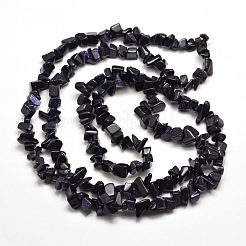 Synthetic  Blue Goldstone Chip Bead Strands&nbsp;X-G-M205-41
