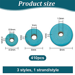 3 Strands 3 Styles Synthetic Turquoise Dyed Beads Strands&nbsp;G-HY0001-49