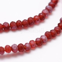 Half Rainbow Plated Faceted Rondelle Glass Bead Strands&nbsp;X-EGLA-L007-A15-2mm