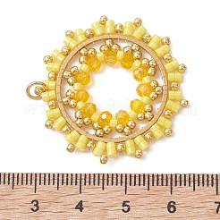 Seed Beads & Glass Beaded Pendants&nbsp;PALLOY-MZ01295-01