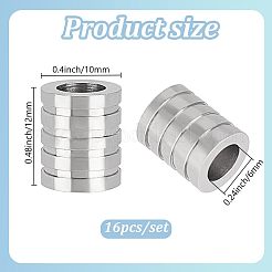 16Pcs Stainless Steel Beads&nbsp;STAS-DR0001-08