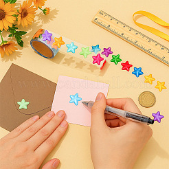 Five-pointed Star Laser Paper Self-Adhesive Stickers&nbsp;DIY-WH0899-277