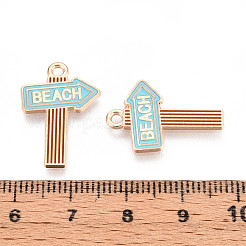 Beach Theme Alloy Enamel Pendants&nbsp;ENAM-T022-33J