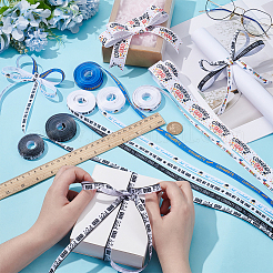 7 Rolls 7 Styles Polyester Ribbon&nbsp;OCOR-UN0001-11