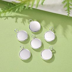 304 Stainless Steel Pendant Cabochon Settings&nbsp;STAS-F191-14S-B