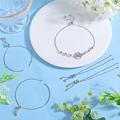 12Pcs Rack Plating Adjustable Brass Slider Bracelet Making&nbsp;KK-SP0001-80P