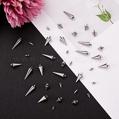 40Pcs 4 Style 304 Stainless Steel Pendants&nbsp;STAS-SZ0002-36P