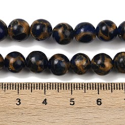 Synthetic Gold Clinquant Stone Beads Strands&nbsp;G-A283-B02-8mm