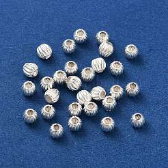 925 Sterling Silver Pumpkin Beads&nbsp;STER-H112-04B