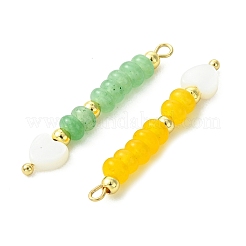 Natural Shell & Dyed Natural White Jade Beaded Pendants&nbsp;PALLOY-JF05414