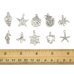 20Pcs 10 Styles Marine Organism Tibetan Style Alloy Pendants&nbsp;TIBEP-FS0001-47