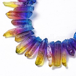 Natural Quartz Crystal Dyed Beads Strands&nbsp;G-I345-02D