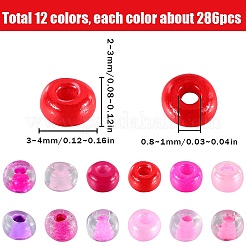 156g 12 Style Glass Seed Beads&nbsp;SEED-SC0001-32B-06