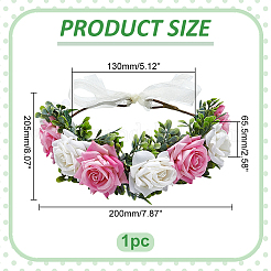 Cloth Wedding Wreath Headband for Women Girls&nbsp;OHAR-WH0051-008