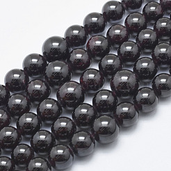 Natural Garnet Graduated Beaded Necklaces&nbsp;NJEW-K098-04