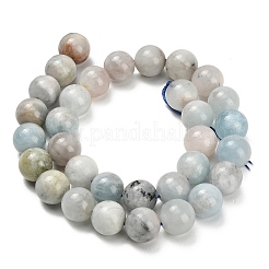 Natural Aquamarine Beads Strands&nbsp;G-F591-29A-12mm-02