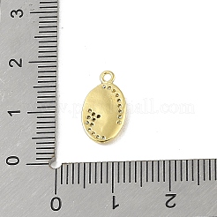 Brass Micro Pave Clear Cubic Zirconia Pendants&nbsp;KK-E111-29G