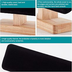 Bamboo Velvet T-Bar Bracelet Display Stands&nbsp;BDIS-WH0002-08