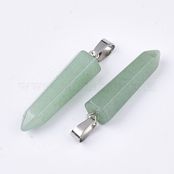 Natural Green Aventurine Point Pendants&nbsp;G-R220-34M
