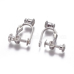 Brass Screw Clip-on Earring Converters Findings&nbsp;KK-F785-04S
