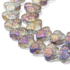 Transparent Electroplate Glass Beads Strands&nbsp;EGLA-F158-HR02-A