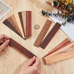 15Pcs 15 Colors Wood Blank Bookmarks for DIY Engraved Craft&nbsp;WOOD-ME0001-05