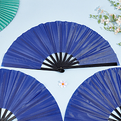 Plastic & Polyester Folding Fan&nbsp;AJEW-WH0678-62A