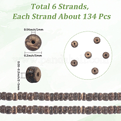 6 Strands Natural Coconut Shell Rondelle Bead Strands&nbsp;COCB-SC0001-02C