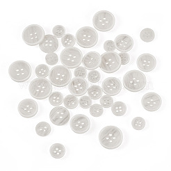 40Pcs 4 Styles Resin Buttons&nbsp;BUTT-TADJ0001-02C