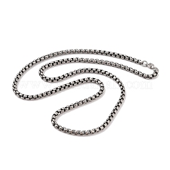 304 Stainless Steel Box Chain Necklaces&nbsp;NJEW-K378-17B-AS