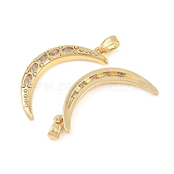Brass Micro Pave Cubic Zirconia Pendants&nbsp;KK-G549-01G-01