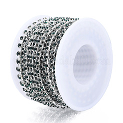 Silver Plated Brass Rhinestone Strass Chains&nbsp;CHC-N020-12B-02