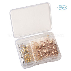 PVD Vacuum Plating 304 Stainless Steel Lobster Claw Clasps and 304 Stainless Steel Jump Rings&nbsp;STAS-YS0001-06