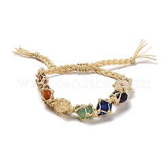 Chakra Natural Gemstone Braided Bead Bracelets&nbsp;BJEW-G682-01