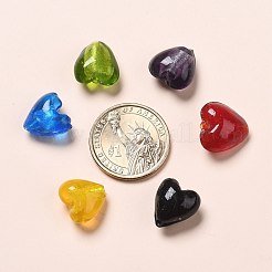 Handmade Silver Foil Glass Beads&nbsp;X-SLH15MMY-1