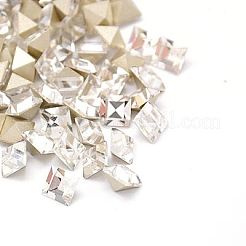Glass Pointed Back Rhinestone Cabochons&nbsp;RGLA-A001-4x4x3mm-M