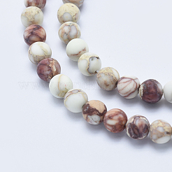 Natural Imperial Jasper Beads Strands&nbsp;G-A175C-6mm-01