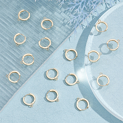 8 Pairs Brass Hoop Earring Findings&nbsp;KK-AR0002-74