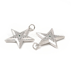Brass Micro Pave Cubic Zirconia Pendants&nbsp;KK-E068-VB104