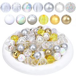 120Pcs 12 Colors Opaque Acrylic Beads&nbsp;MACR-PA0001-69