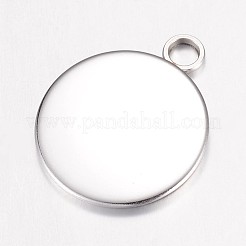 Tarnish Resistant 304 Stainless Steel Pendant Cabochon Settings&nbsp;STAS-G071-46P