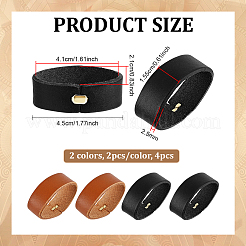 4Pcs Cowhide Leather Loop Keepers&nbsp;FIND-PH0061-44