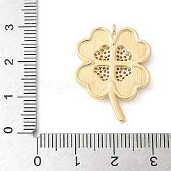 Brass Micro Pave Cubic Zirconia Pendants&nbsp;KK-U053-25G-02