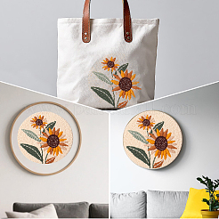 Flower Pattern Punch Embroidery Starter Kits&nbsp;DIY-WH20007-743A