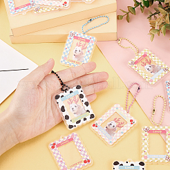 20Pcs 5 Style Acrylic Photocard Sleeve Keychain&nbsp;DIY-PH0008-09